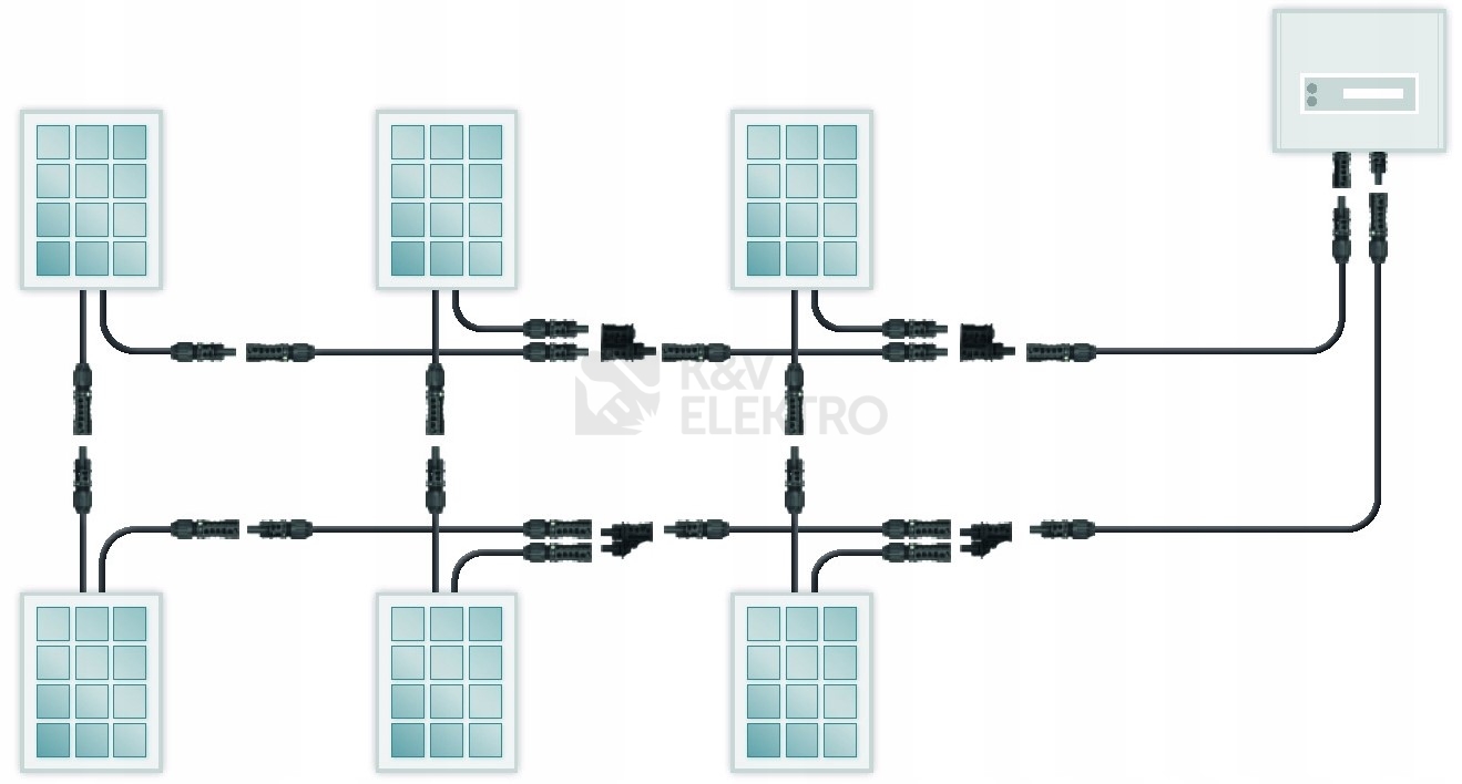 Obrázek produktu  Solární slučovací konektor MC4 Stäubli PV-AZB4-EVO 2-UR 32.0196 vidlice 3