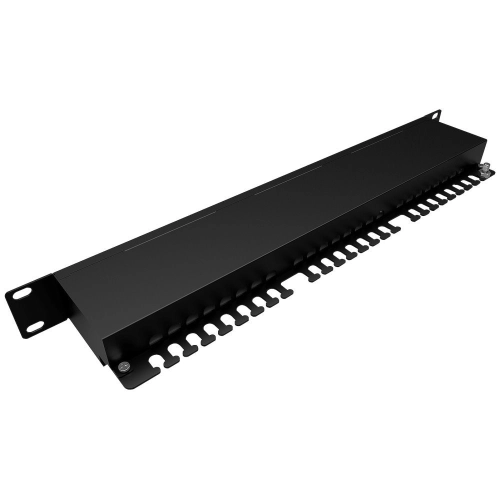 Patch panel Solarix SX24-5E-STP-BK-N 24x RJ45 CAT5E STP 1U s vyvazovací lištou (obrázek 3)