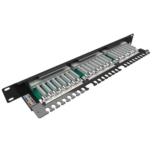 Patch panel Solarix SX24-5E-STP-BK-N 24x RJ45 CAT5E STP 1U s vyvazovací lištou (obrázek 4)