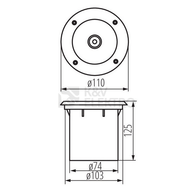Obrázek produktu Nájezdové svítidlo Kanlux MORO N IG-20 GU10 18194 2