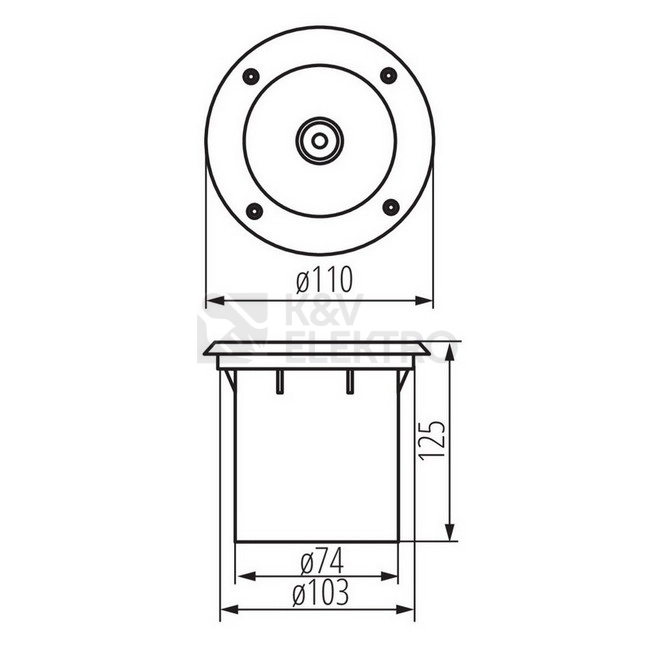 Obrázek produktu Nájezdové svítidlo Kanlux MORO N IG-20 GU10 18194 2