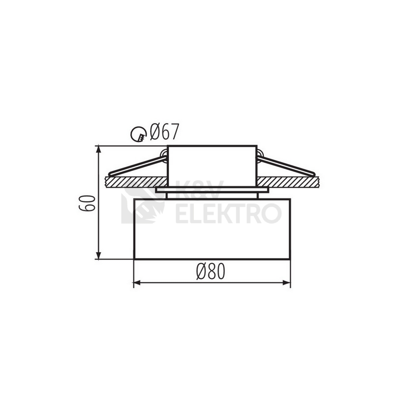 Obrázek produktu Podhledové svítidlo bez patice Kanux GOVIK DSO-B/G 29232 5