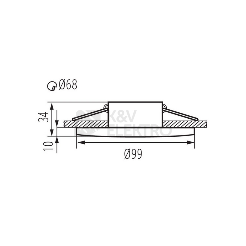 Obrázek produktu Podhledové svítidlo bez patice Kanlux DROXY IP65 DSO-W 33125 5