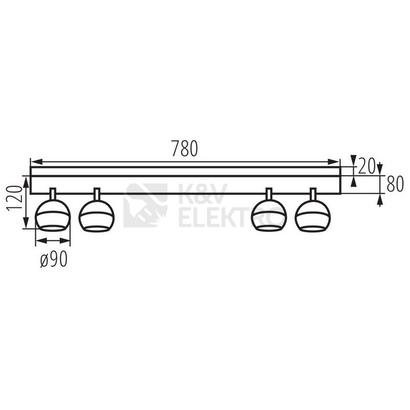 Obrázek produktu Svítidlo Kanlux GALOBA EL-4I W GU10 33680 1
