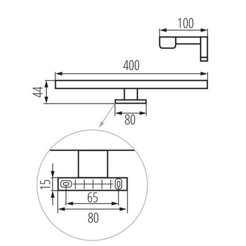 Koupelnové LED svítidlo Kanlux ASTIM IP44 8W-NW-C 34932 4000K chrom (obrázek 5)