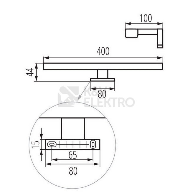 Obrázek produktu Koupelnové LED svítidlo Kanlux ASTIM IP44 8W-NW-C 34932 4000K chrom 1