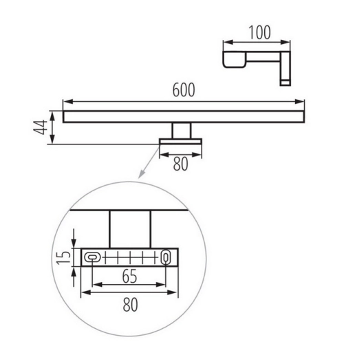 Koupelnové LED svítidlo Kanlux ASTIM IP44 12W-NW-B 34933 4000K černá (obrázek 2)