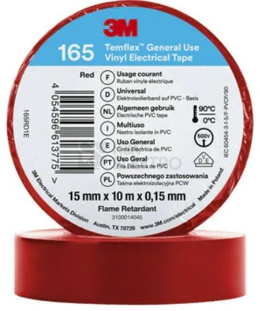 Obrázek produktu Izolační páska 3M TEMFLEX 165 15mm x 10m červená 0