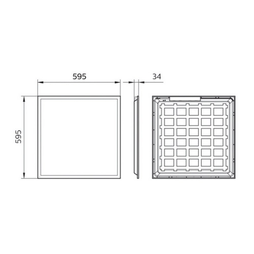 LED panel PILA RC007B LED40S/840 PSU I W60L60 OC UGR<19 40W 4000lm 4000K neutrální bílá (obrázek 4)