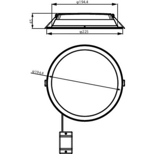 Podhledové LED svítidlo Philips DN065B G4 LED20/840 19W průměr 200mm 4000K neutrální bílá (obrázek 3)