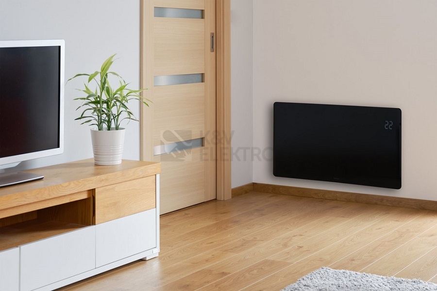 Obrázek produktu Chytrý skleněný WiFi přímotop SENCOR SCF 4741BK 1200/2400W 3