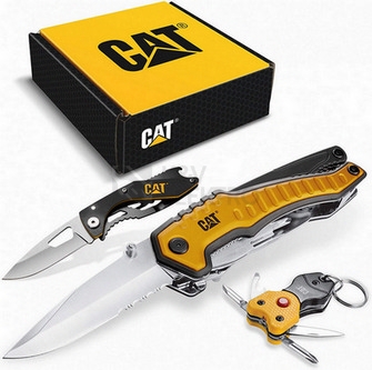 Obrázek produktu Dárková multifunkční sada nůž + multifunkční nůž + multifunkční klíčenka CATERPILLAR 240125 0