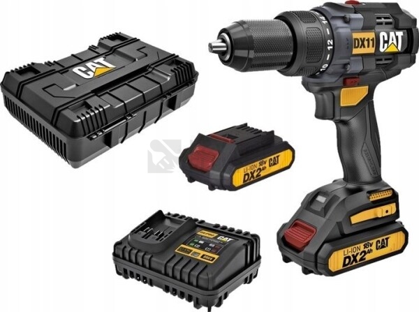 Obrázek produktu Aku vrtačka 18V bezuhlíková 2x aku 2Ah CATERPILLAR DX11 0