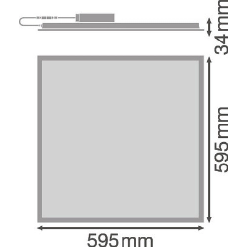 LED panel LEDVANCE Compact 600x600mm 33W/3000K teplá bílá (obrázek 3)