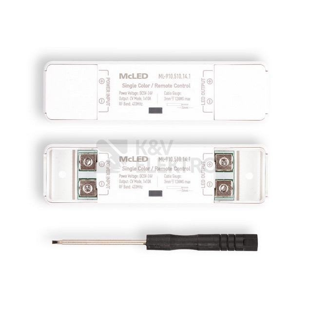Obrázek produktu  Ovládání LED pásku McLED ML-910.510.14.1 RF Nano pro jednobarevné LED pásky ovladač + přijímač 4