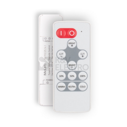  Ovládání LED pásku McLED ML-910.525.14.1 RF Nano pro dual white LED pásky ovladač + přijímač
