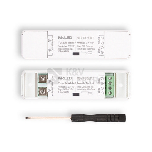 Obrázek produktu  Ovládání LED pásku McLED ML-910.525.14.1 RF Nano pro dual white LED pásky ovladač + přijímač 4