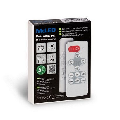 Obrázek produktu  Ovládání LED pásku McLED ML-910.525.14.1 RF Nano pro dual white LED pásky ovladač + přijímač 5