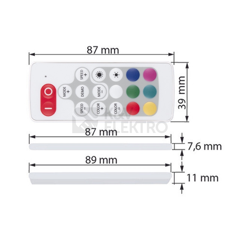 Obrázek produktu Ovládání LED pásku McLED ML-910.531.14.1 RF Nano pro RGB LED pásky ovladač + přijímač 1