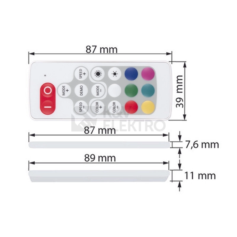 Obrázek produktu Ovládání LED pásku McLED ML-910.531.14.1 RF Nano pro RGB LED pásky ovladač + přijímač 1