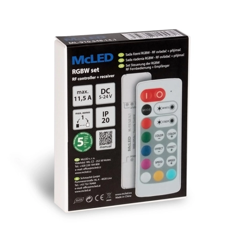 Ovládání LED pásku McLED ML-910.548.14.1 RF Nano pro RGBW LED pásky ovladač + přijímač (obrázek 8)