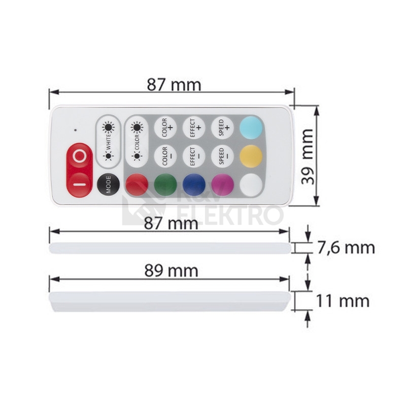 Obrázek produktu Ovládání LED pásku McLED ML-910.548.14.1 RF Nano pro RGBW LED pásky ovladač + přijímač 1