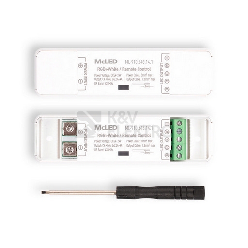Obrázek produktu  Ovládání LED pásku McLED ML-910.548.14.1 RF Nano pro RGBW LED pásky ovladač + přijímač 4