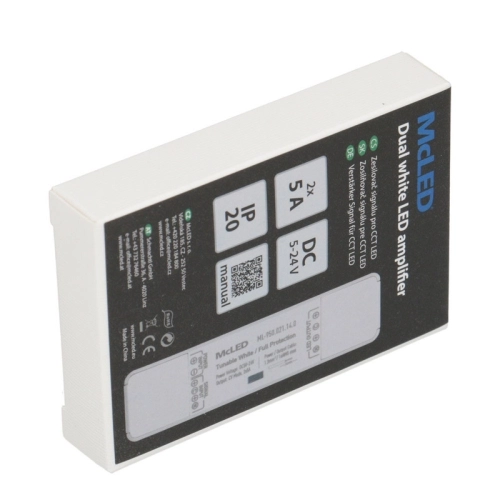 Zesilovač signálu McLED ML-950.021.14.0 Nano pro dual white LED pásky (obrázek 5)