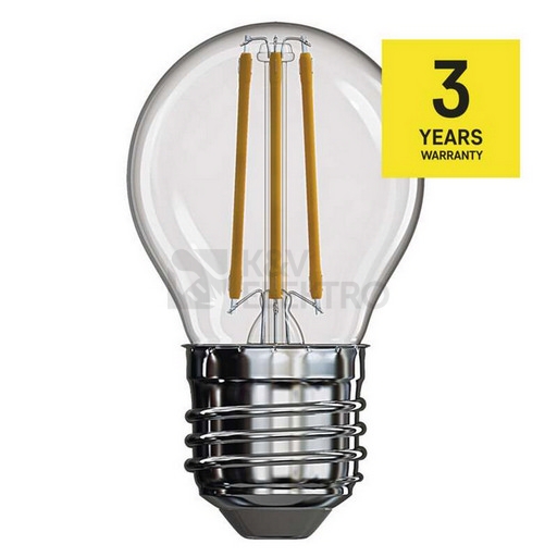 Obrázek produktu LED žárovka E27 EMOS Filament Mini Globe 3,4W (40W) teplá bílá (2700K) ZF1120 6