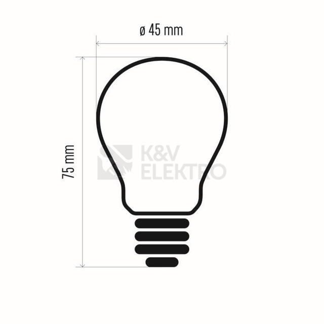 Obrázek produktu LED žárovka E27 EMOS Filament Mini Globe 3,4W (40W) teplá bílá (2700K) ZF1120 7