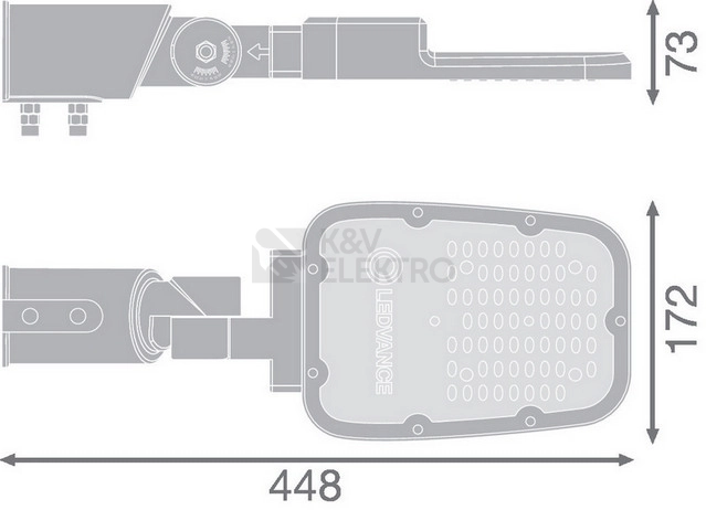 Obrázek produktu Svítidlo veřejného osvětlení LEDVANCE STREETLIGHT AREA SMALL RV20ST LED 30W/727 2700K 3900lm 1
