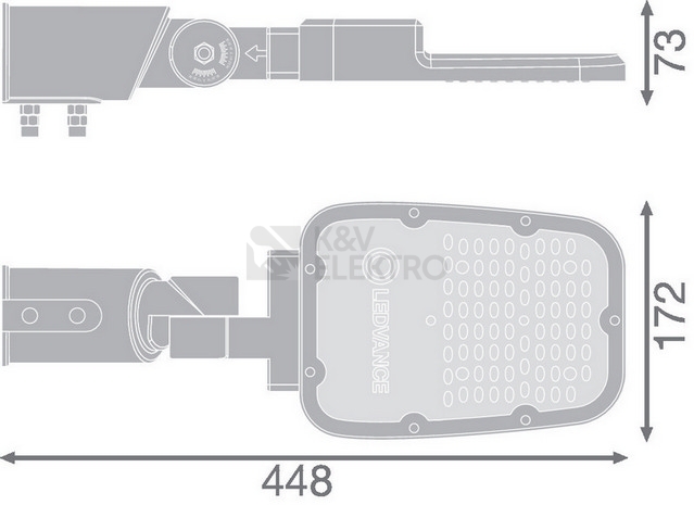 Obrázek produktu Svítidlo veřejného osvětlení LEDVANCE STREETLIGHT AREA SMALL RV20ST LED 45W/740 4000K 6075lm 1