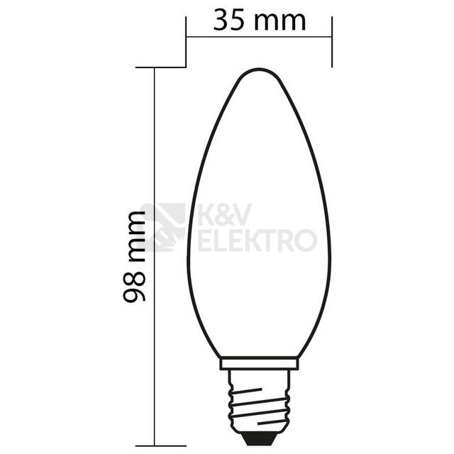 Obrázek produktu LED žárovka E14 McLED 4,7W (40W) teplá bílá (2700K) svíčka ML-323.032.87.0 4