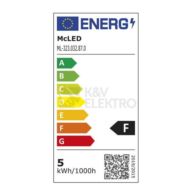 Obrázek produktu LED žárovka E14 McLED 4,7W (40W) teplá bílá (2700K) svíčka ML-323.032.87.0 5