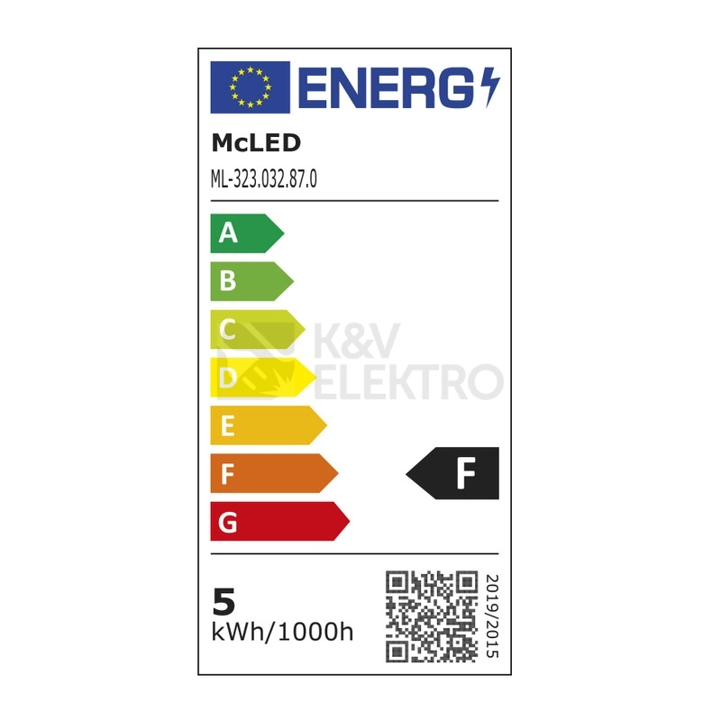Obrázek produktu LED žárovka E14 McLED 4,7W (40W) teplá bílá (2700K) svíčka ML-323.032.87.0 5