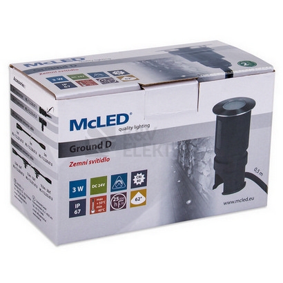Obrázek produktu  Zemní LED svítidlo McLED Ground D 3W 24VDC 3000K IP67 přímé 48x95mm ML-514.001.81.3 6