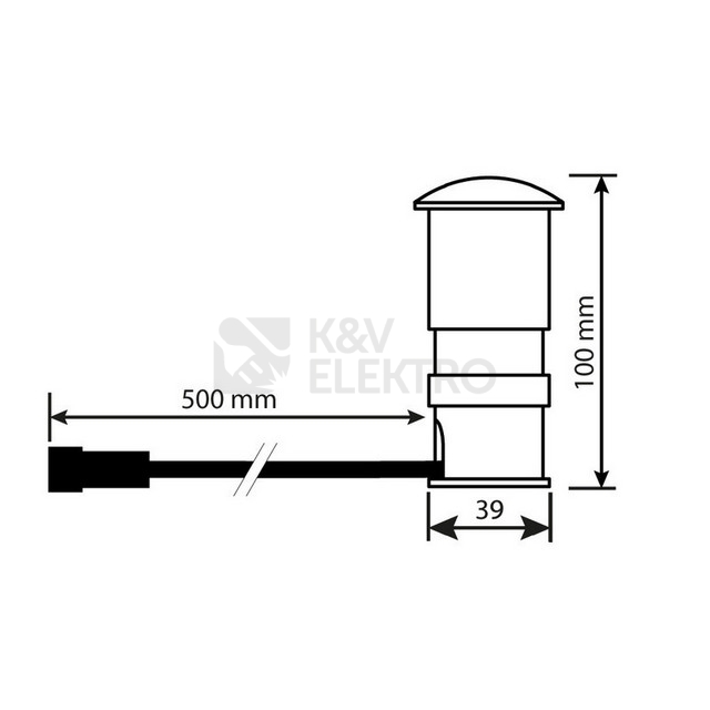 Obrázek produktu  Zemní LED svítidlo McLED Ground S 3W 24VDC 3000K IP67 1x boční 120° 48x100mm ML-514.003.81.3 10