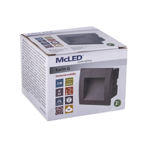 Vestavné LED svítidlo McLED Karin G 3W 4000K IP65 šedá ML-517.014.81.0 (obrázek 6)
