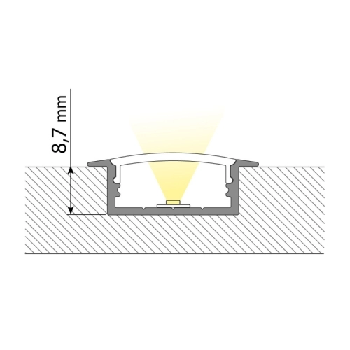 Vestavný hliníkový profil McLED VD 30x10mm s matným difuzorem 2m ML-761.080.43.2 (obrázek 8)