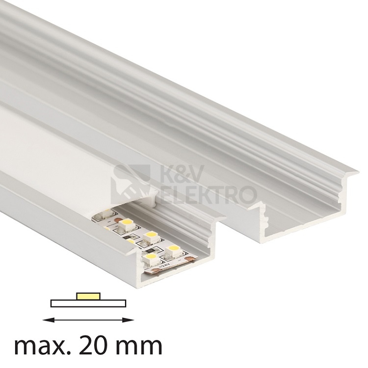 Obrázek produktu Vestavný hliníkový profil McLED VD 30x10mm s matným difuzorem 2m ML-761.080.43.2 1