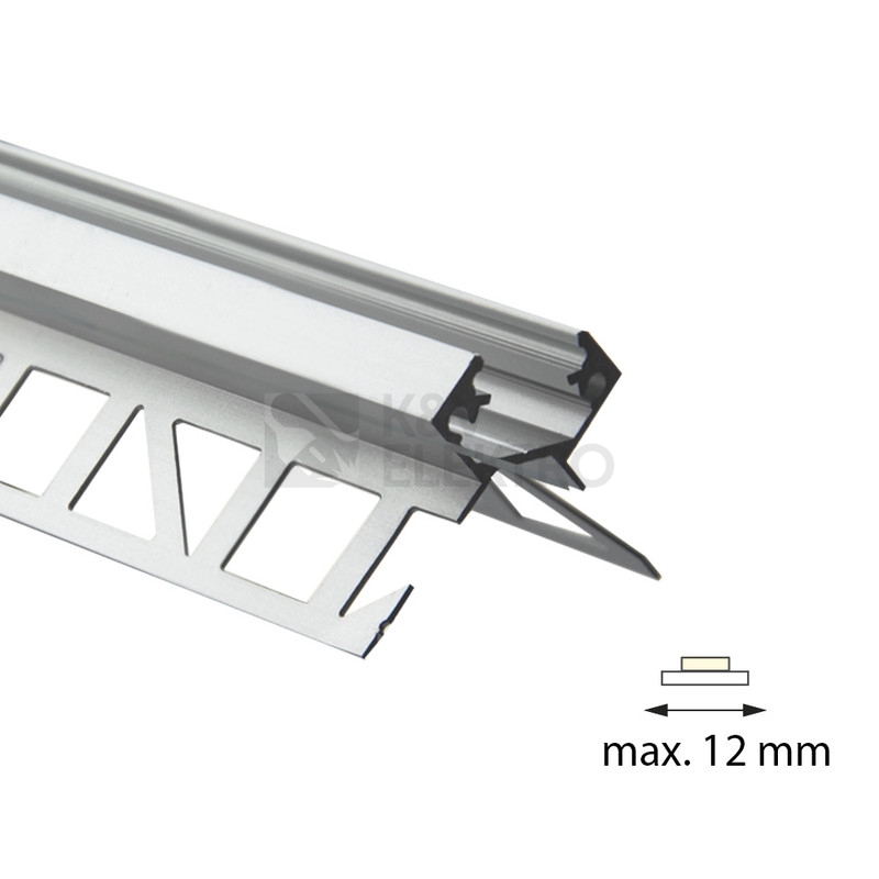 Obrázek produktu Hliníkový profil McLED pro obklady a dlažbu DE 38x28mm včetně mléčného difuzoru 1m ML-761.330.05.1 0