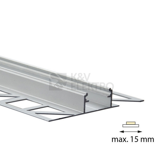 Obrázek produktu Hliníkový profil McLED pro obklady a dlažbu DG 57x11mm včetně mléčného difuzoru 1m ML-761.332.05.1 1