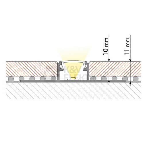 Obrázek produktu Hliníkový profil McLED pro obklady a dlažbu DG 57x11mm včetně mléčného difuzoru 1m ML-761.332.05.1 4