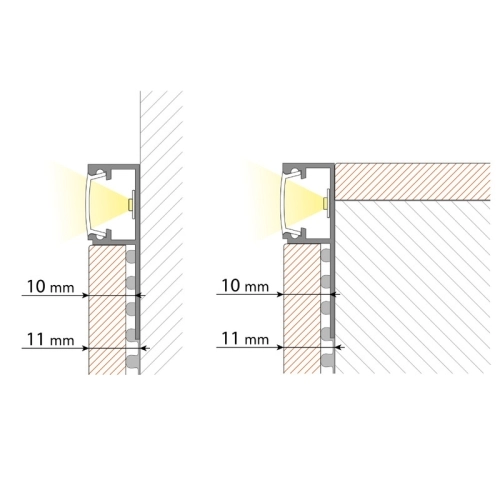 Hliníkový profil McLED pro obklady a dlažbu DH 37x11mm včetně mléčného difuzoru 1m ML-761.333.05.1 (obrázek 5)