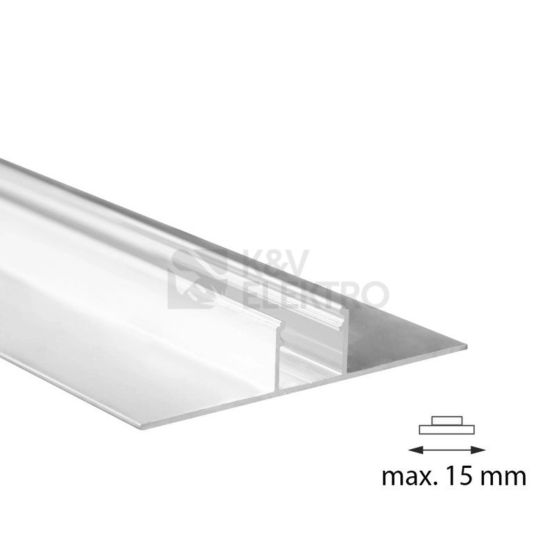 Obrázek produktu Hliníkový profil McLED pro sádrokartony AA 77x15mm včetně mléčného difuzoru 2m ML-761.334.05.2 4