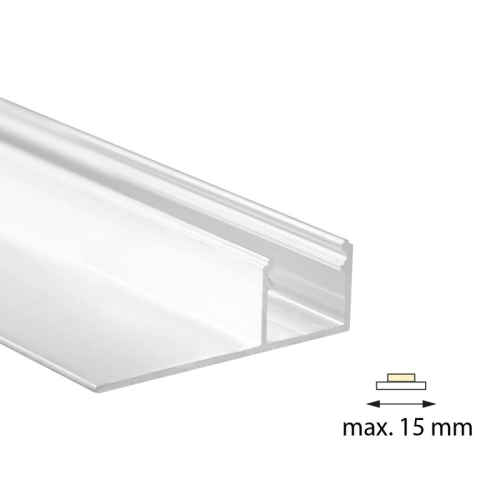 Hliníkový profil McLED pro sádrokartony AW 47x15mm včetně mléčného difuzoru 2m ML-761.335.05.2 (obrázek 5)