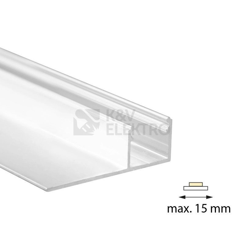 Obrázek produktu Hliníkový profil McLED pro sádrokartony AW 47x15mm včetně mléčného difuzoru 2m ML-761.335.05.2 1