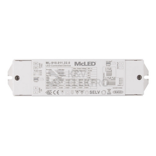 Stmívatelný DALI driver 15W 100-700mA 5-52VDC McLED ML-910.011.22.0
