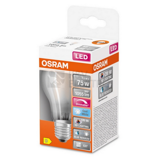 Obrázek produktu LED žárovka E27 OSRAM 7,5W (75W) neutrální bílá (4000K) 1