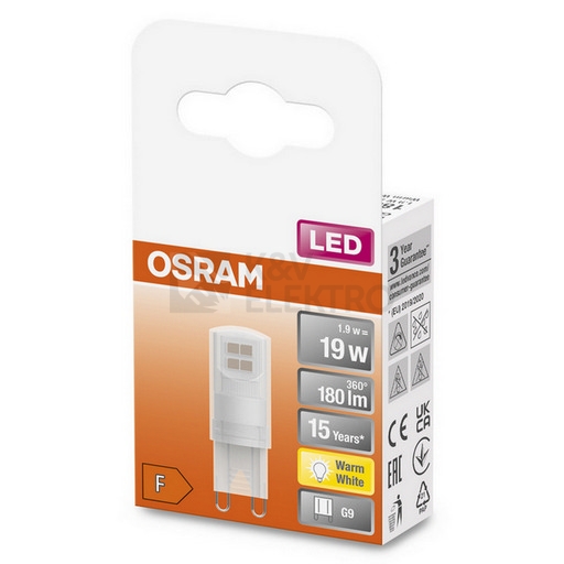 Obrázek produktu LED žárovka G9 OSRAM 1,9W (20W) teplá bílá (2700K) 1